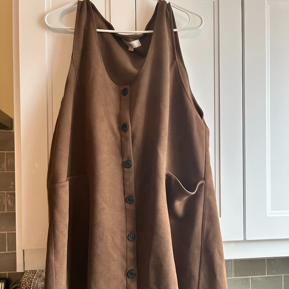 LOFT suede mini dress jumper XL